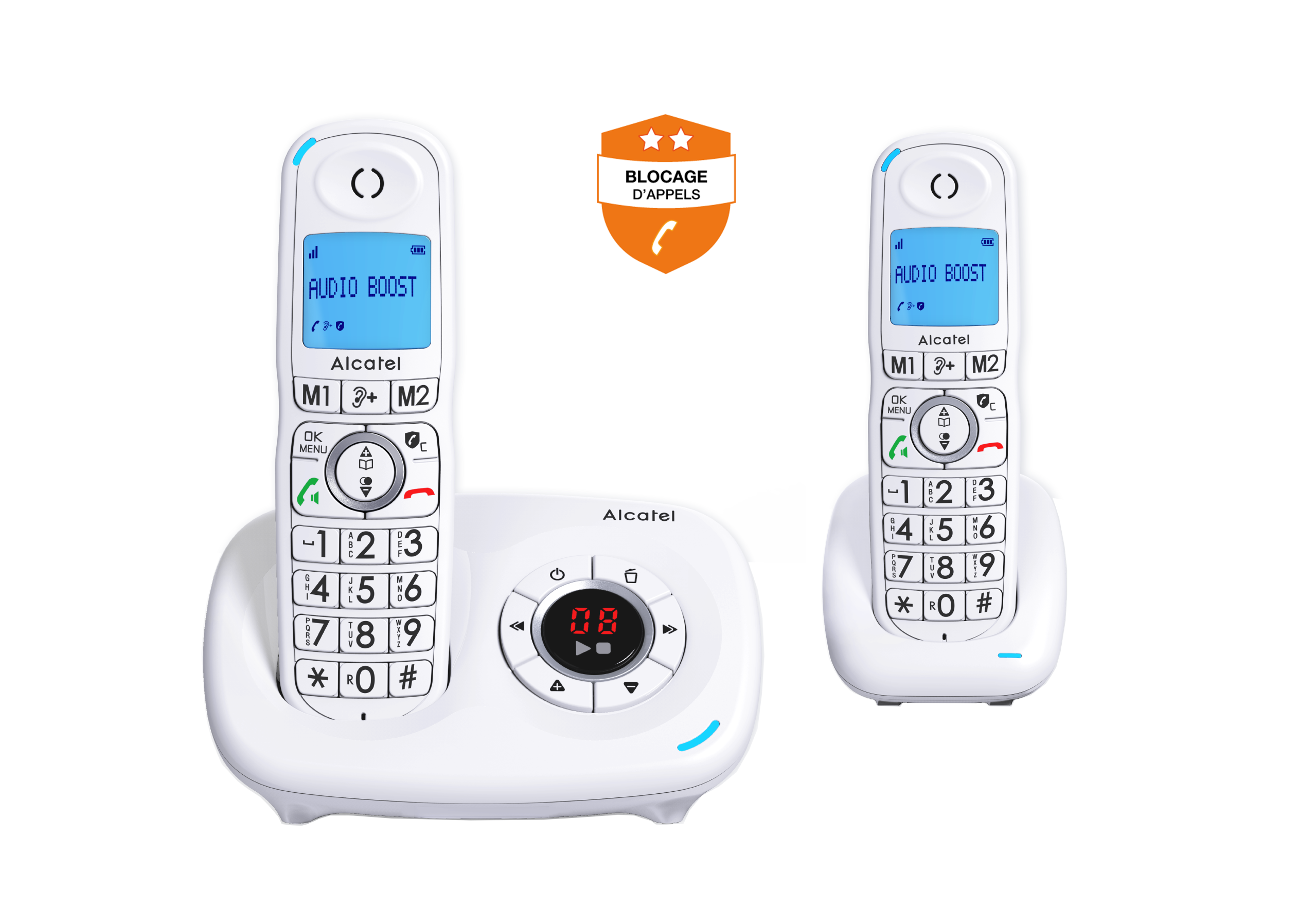 Téléphone fixe sans fil avec répondeur - XL585 Solo - Blanc